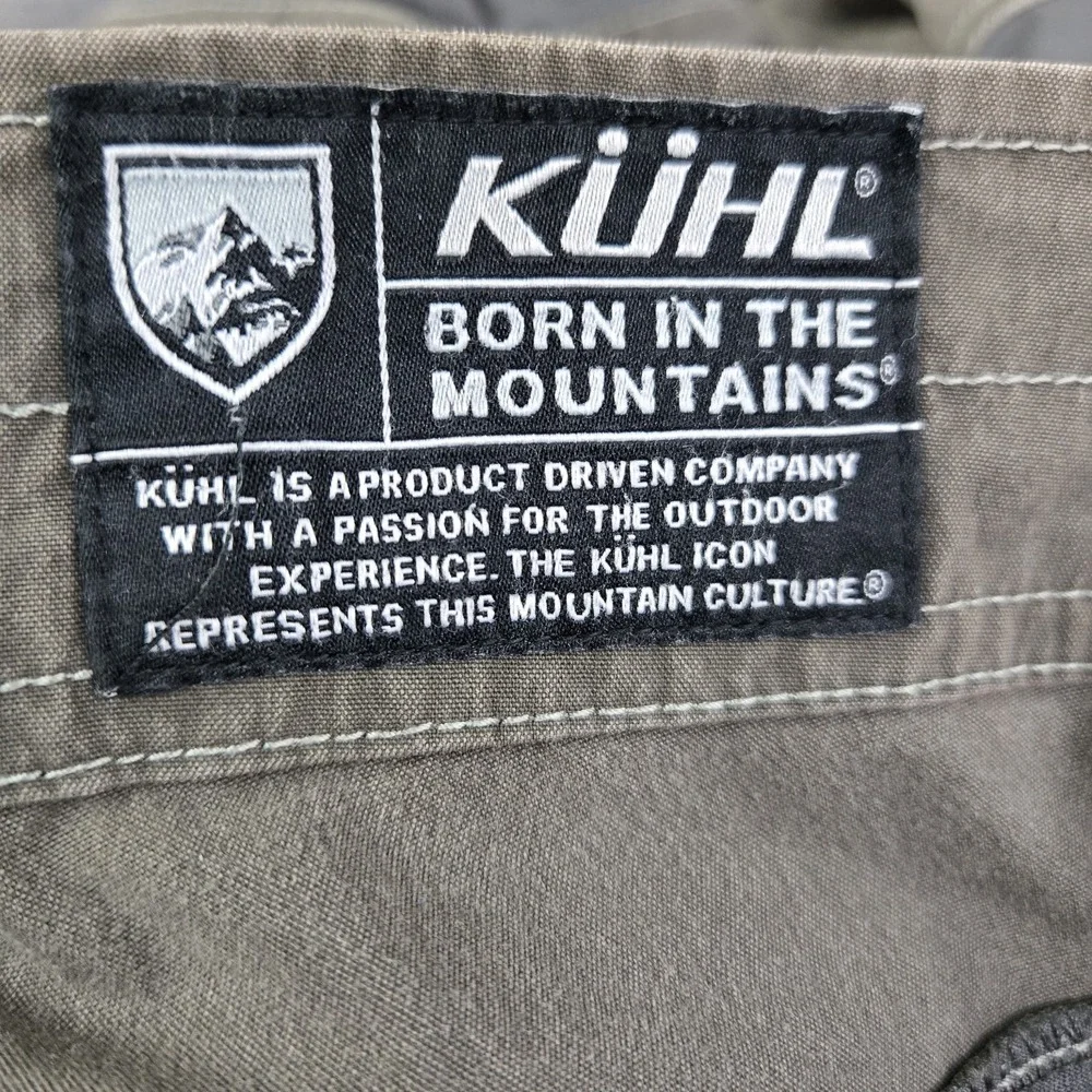 Kuhl Radikl Men Activewear Pants 36X32 Olive Green Chino Outdoor Hiking READ